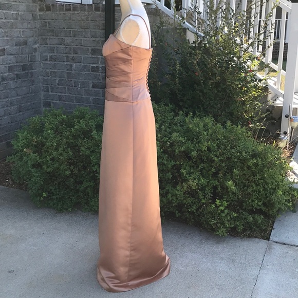 Size 6 Bella Formals Bronze Bridesmaid Dress - Picture 3 of 8